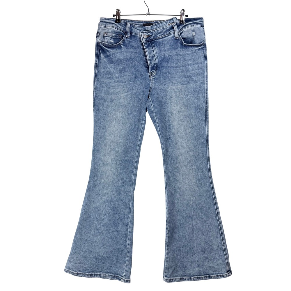 Flying Monkey Super Flare Jeans Womens 31 Blue Excellent Crossover High Rise